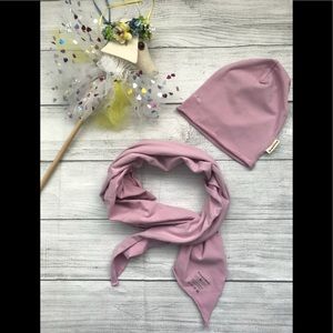 🐱Happeak🐱 Lilac Cotton Hat & Scarf set